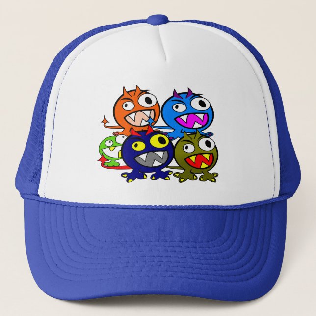 Halloween Monster Friends Trucker Hat (Front)