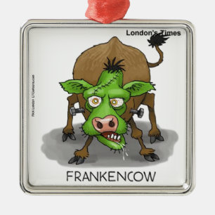 Halloween Monster Funny Cow Gifts Metal Tree Decoration