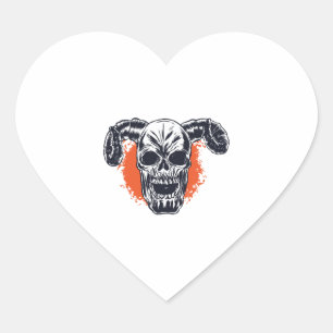 Halloween monster   heart sticker
