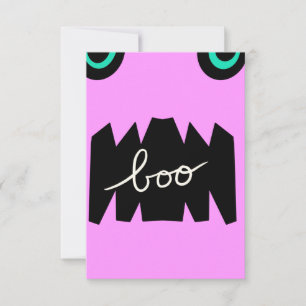 Halloween Monster Huge Teeth Boo Card