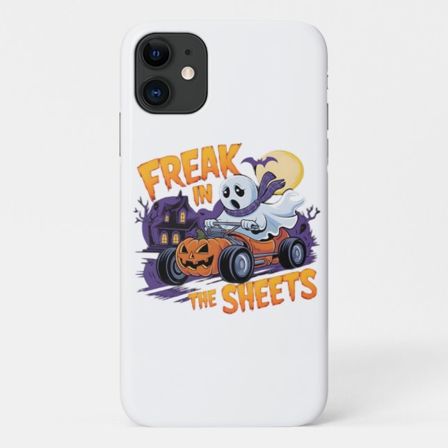 HALLOWEEN MONSTER IN THE BED SHEET Case-Mate iPhone CASE (Back)