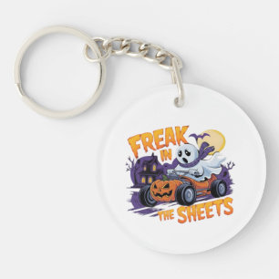 HALLOWEEN MONSTER IN THE BED SHEET KEY RING