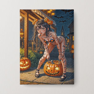 Halloween Monster Jack-o-Lantern & Bat Vixen Girl