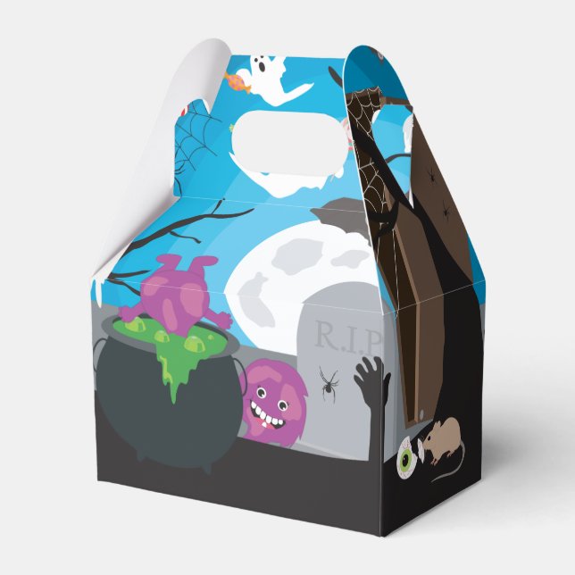 Halloween Monster Kids Halloween Party Favour Box (Back Side)