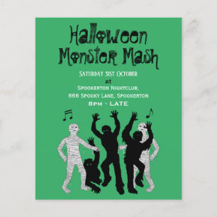 Halloween Monster Mash Dance Party Flyer