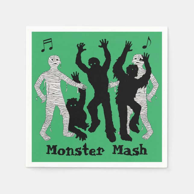 Halloween Monster Mash Dance Party Napkin (Front)