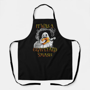 Halloween Monster Mash Ghost Graveyard Smash Apron