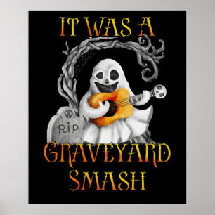 Halloween Monster Mash Ghost Graveyard Smash Poster