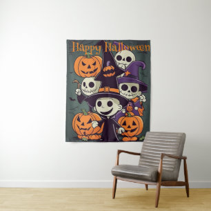 Halloween Monster Mash, Halloween Party Decor Tapestry