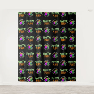 Halloween Monster Mash Step and Repeat Backdrop Tapestry