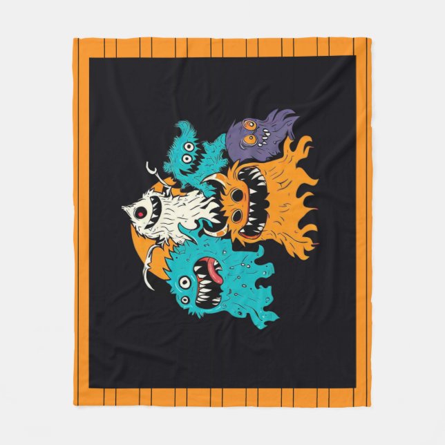 Halloween/Monster/October/Fall  Fleece Blanket (Front)