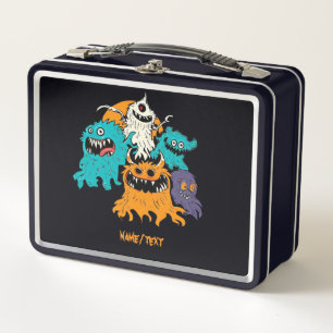 Halloween/Monster/October/Fall Metal Lunch Box
