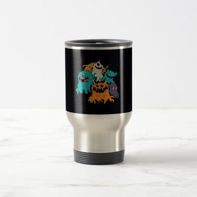 Halloween/Monster/October/Fall  Travel Mug (Center)