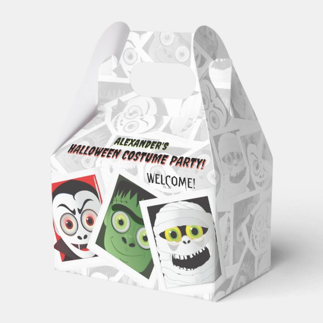 Halloween Monster Photos Favour Box (Front Side)