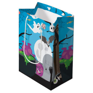 Halloween Monster Scene Medium Gift Bag