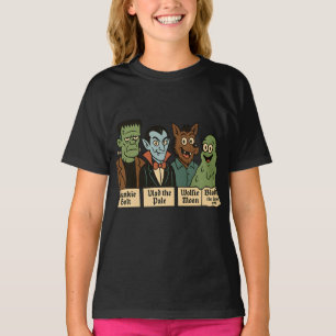 Halloween Monster Squad Lineup Portrait T-Shirt
