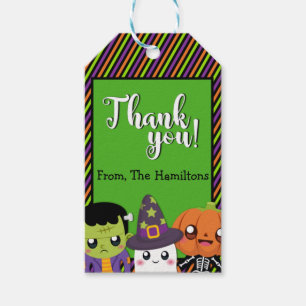 Halloween Monster Thank You Tag For Party Favours