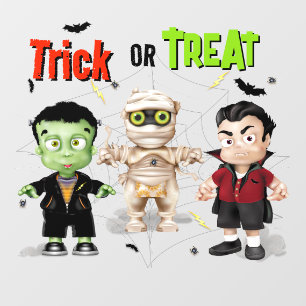 Halloween Monster Trick or Treat Window Cling
