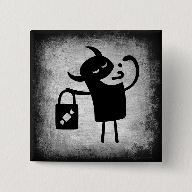 Halloween Monster Trick or Treater Button (Front)