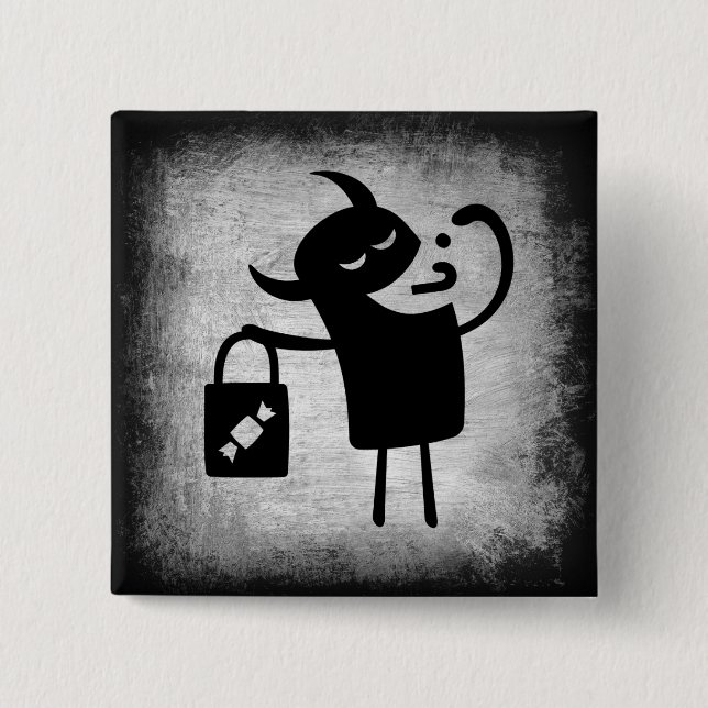 Halloween Monster Trick or Treater Button (Front)