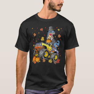 Halloween Monster Truck Dinosaur Thanksgiving Turk T-Shirt