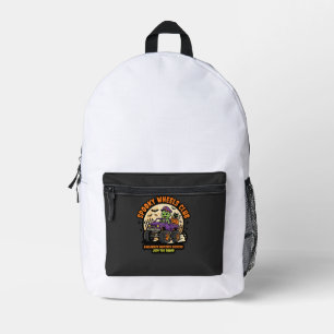 Halloween Monster Truck Night Printed Backpack