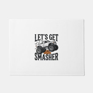 Halloween Monster Truck Smasher Vintage Shirt Desi Doormat