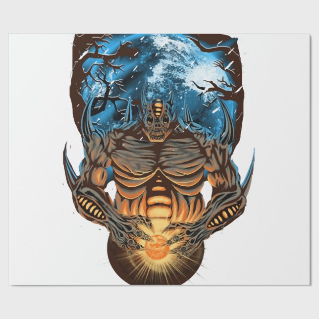 Halloween Monster          Wrapping Paper (Flat)