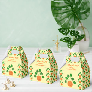 Halloween Monstera Plant in Pumpkin Custom Favour Box