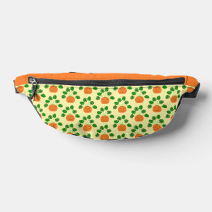 Halloween Monstera Plant in Pumpkin Patterned Bum Bags