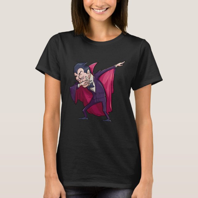 Halloween Monsters Count Dabbing Dracula T-Shirt (Front)