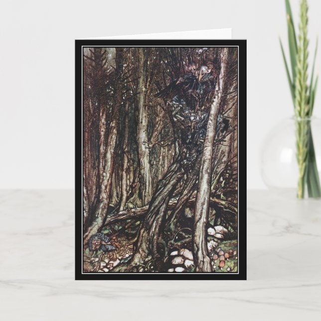  Halloween Monsters in a Tree Arthur Rackham  Card (Front)