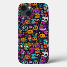 Halloween monsters iPhone case