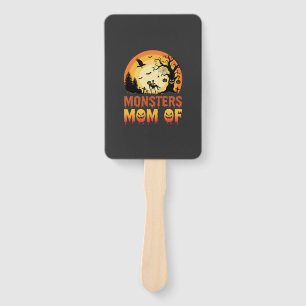 Halloween Monsters Mum of Skeleton Family Hand Fan
