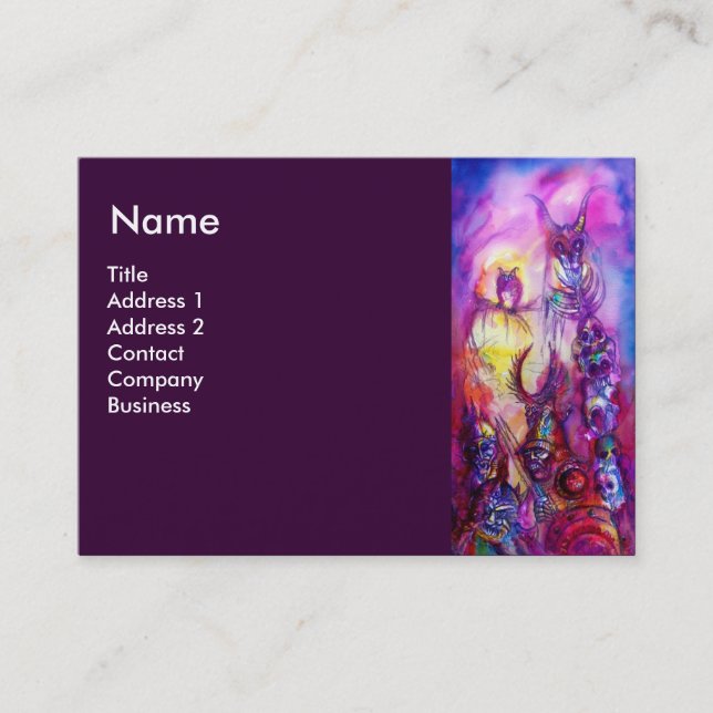 HALLOWEEN MONSTERS / ORK WAR Fantasy Business Card (Front)