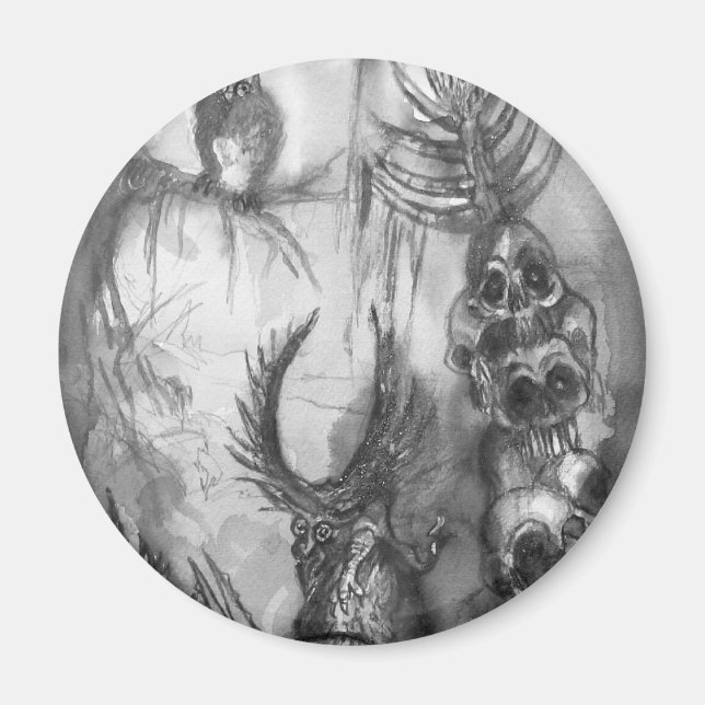 HALLOWEEN MONSTERS / ORK WAR Fantasy Magnet (Front)