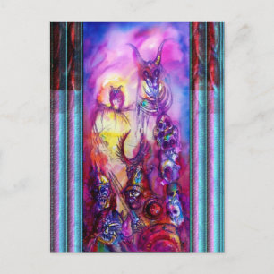 HALLOWEEN MONSTERS / ORK WAR Fantasy Postcard