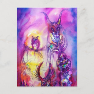 HALLOWEEN MONSTERS / ORK WAR Fantasy Postcard