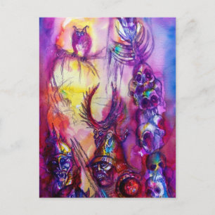 HALLOWEEN MONSTERS / ORK WAR Fantasy Postcard