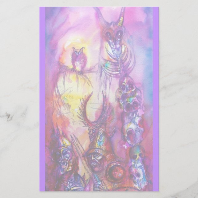 HALLOWEEN MONSTERS / ORK WAR Fantasy Stationery (Front)