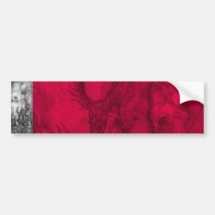 HALLOWEEN MONSTERS ORK WAR Red Black White Fantasy Bumper Sticker