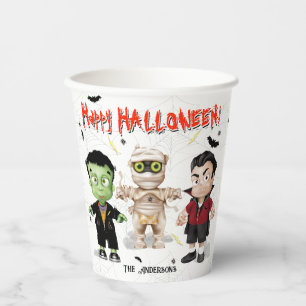 Halloween Monsters Party Paper Cups