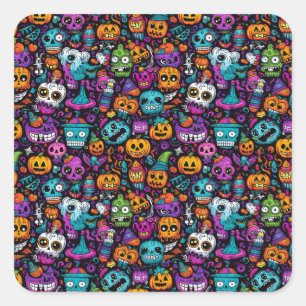 Halloween monsters stickers