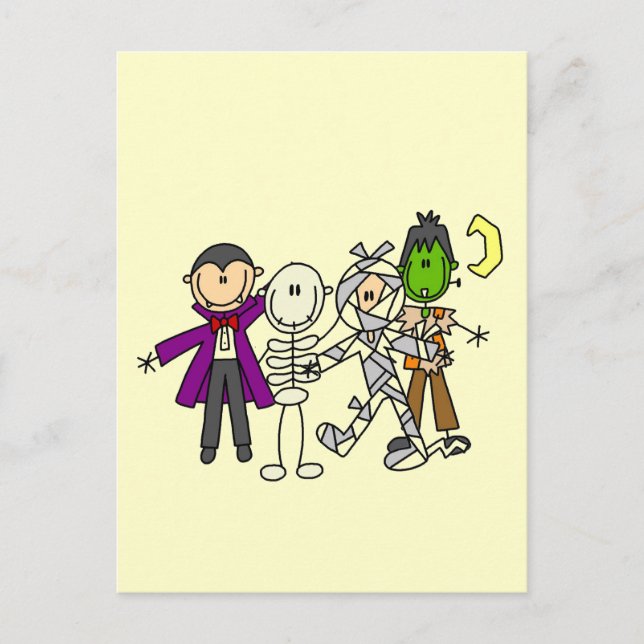 Halloween Monsters Tshirts and Gifts Postcard (Front)