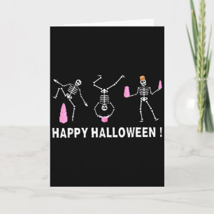 Halloween Montessori Teacher Skeleton Dancing Educ Card