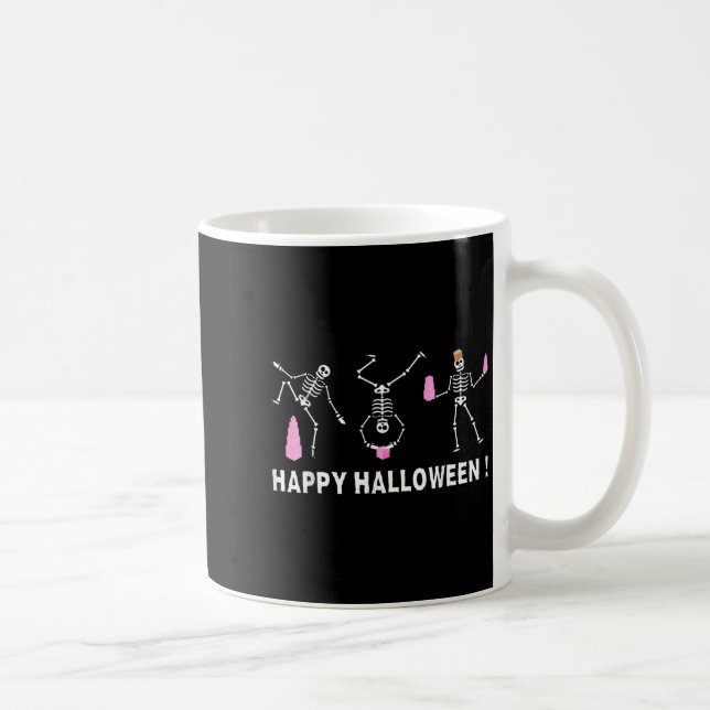 Halloween Montessori Teacher Skeleton Dancing Educ Coffee Mug (Right)