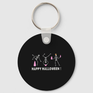Halloween Montessori Teacher Skeleton Dancing Educ Key Ring