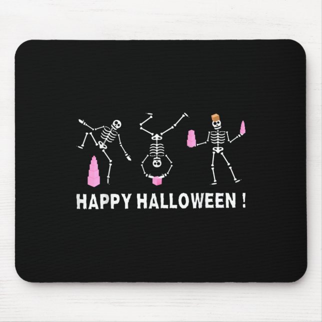 Halloween Montessori Teacher Skeleton Dancing Educ Mouse Mat (Front)