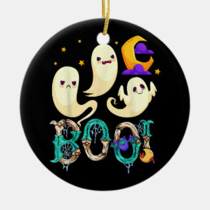 Halloween moon  40 ceramic tree decoration