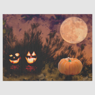 Halloween Moon and Pumpkins Decoupage Tissue Paper